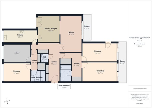 Appartement F5 à vendre - 5 pièces - 118.75 m2 - FONTENAY AUX ROSES - 92 - ILE-DE-FRANCE - Century 21 Far Etoiles
