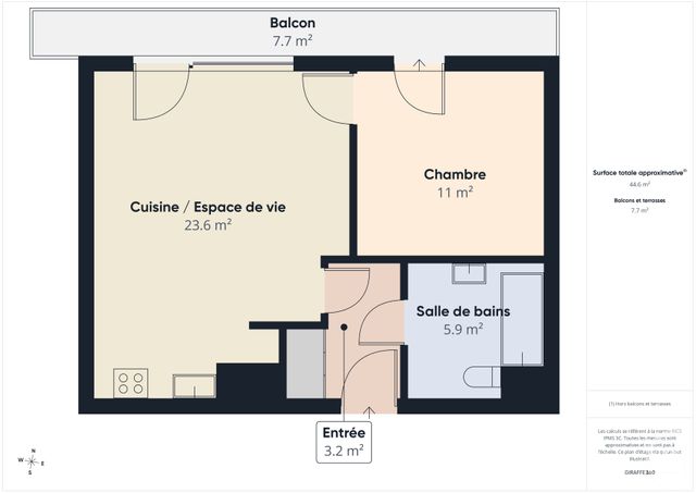 Appartement F2 à vendre - 2 pièces - 44.13 m2 - BAGNEUX - 92 - ILE-DE-FRANCE - Century 21 Far Etoiles