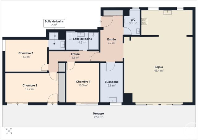 Appartement F4 à vendre - 4 pièces - 110.12 m2 - LE PLESSIS ROBINSON - 92 - ILE-DE-FRANCE - Century 21 Far Etoiles