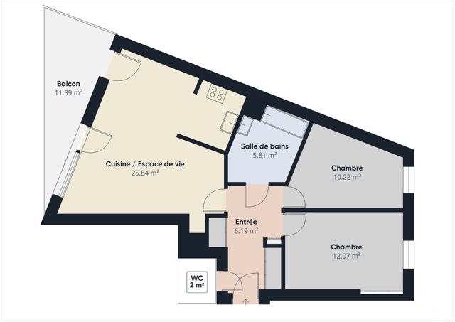 Appartement F3 à vendre - 3 pièces - 65.0 m2 - BAGNEUX - 92 - ILE-DE-FRANCE - Century 21 Far Etoiles